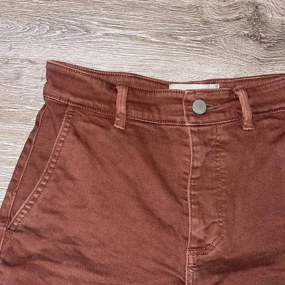 Everlane Womens The Cotton Twill Short Rosewood Brown Size 0 - Picture 4 of 7
